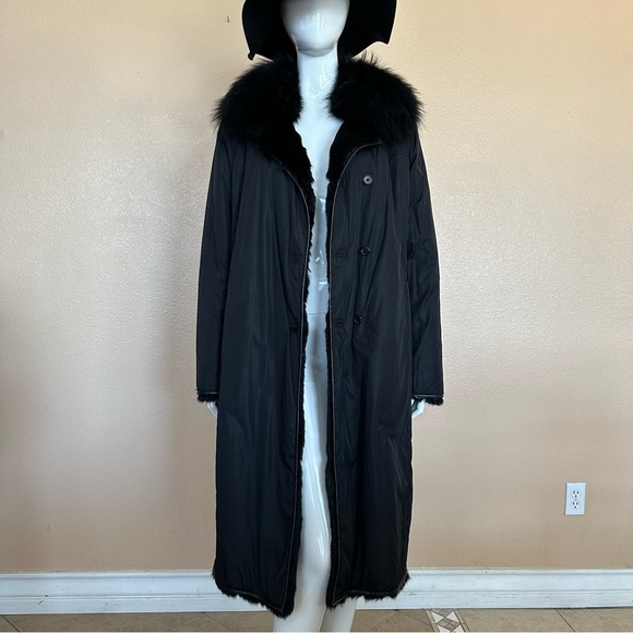 Authentic Theory Raccoon Rabbit Reversible Fur Coat - Picture 5 of 14